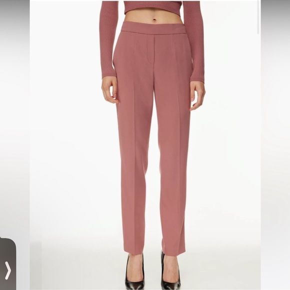 NWT Aritzia Babaton Conan Cropped Pant Size 2 in Sundried Red - Picture 1 of 7